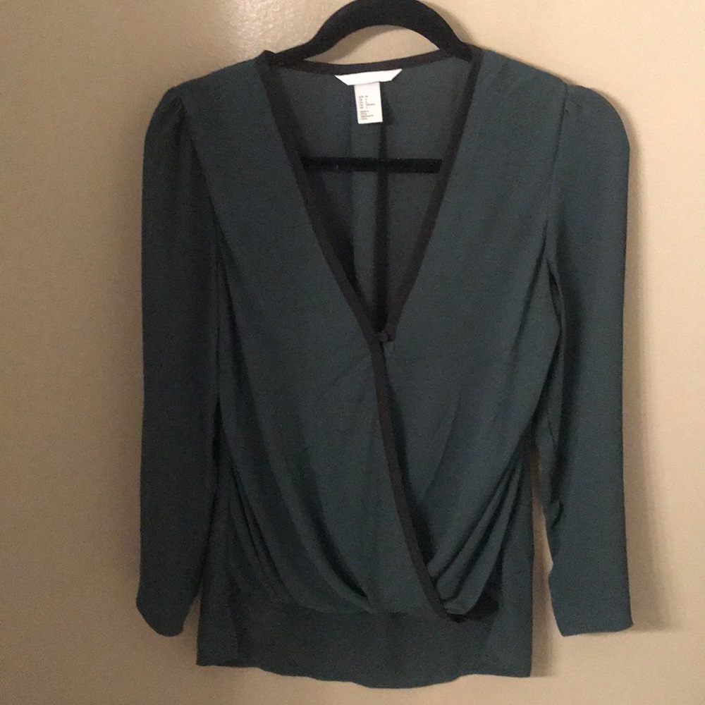 H&M Dark Green Blouse